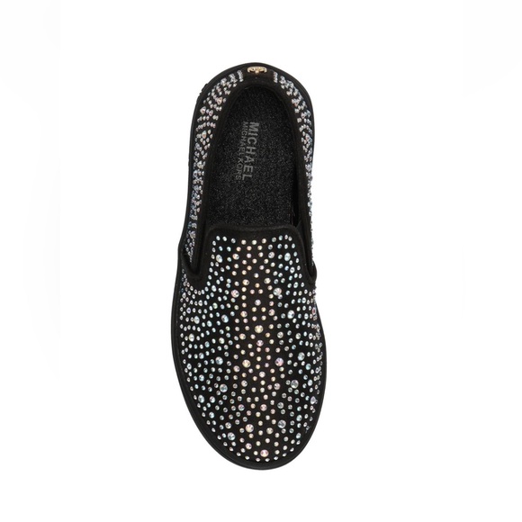 MICHAEL Michael Kors Jem Tiffany Embellished Slip-On Sneaker Little Kids Size 2 - Picture 8 of 14